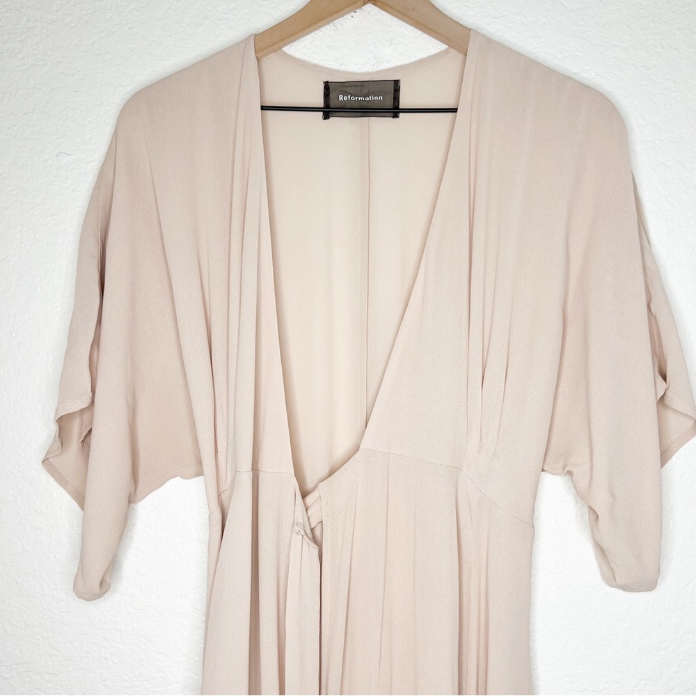Reformation Winslow Wrap Blush/Nude/Cream Maxi Dress - Picture 11 of 12
